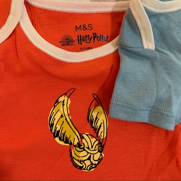M&S | Three-pack of Harry Potter Onesies - Picture 3 of 5